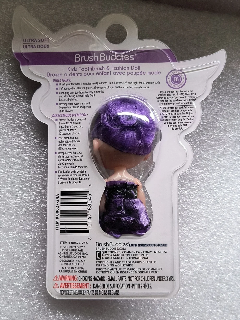 Kids Toothbrush & Doll - Purple